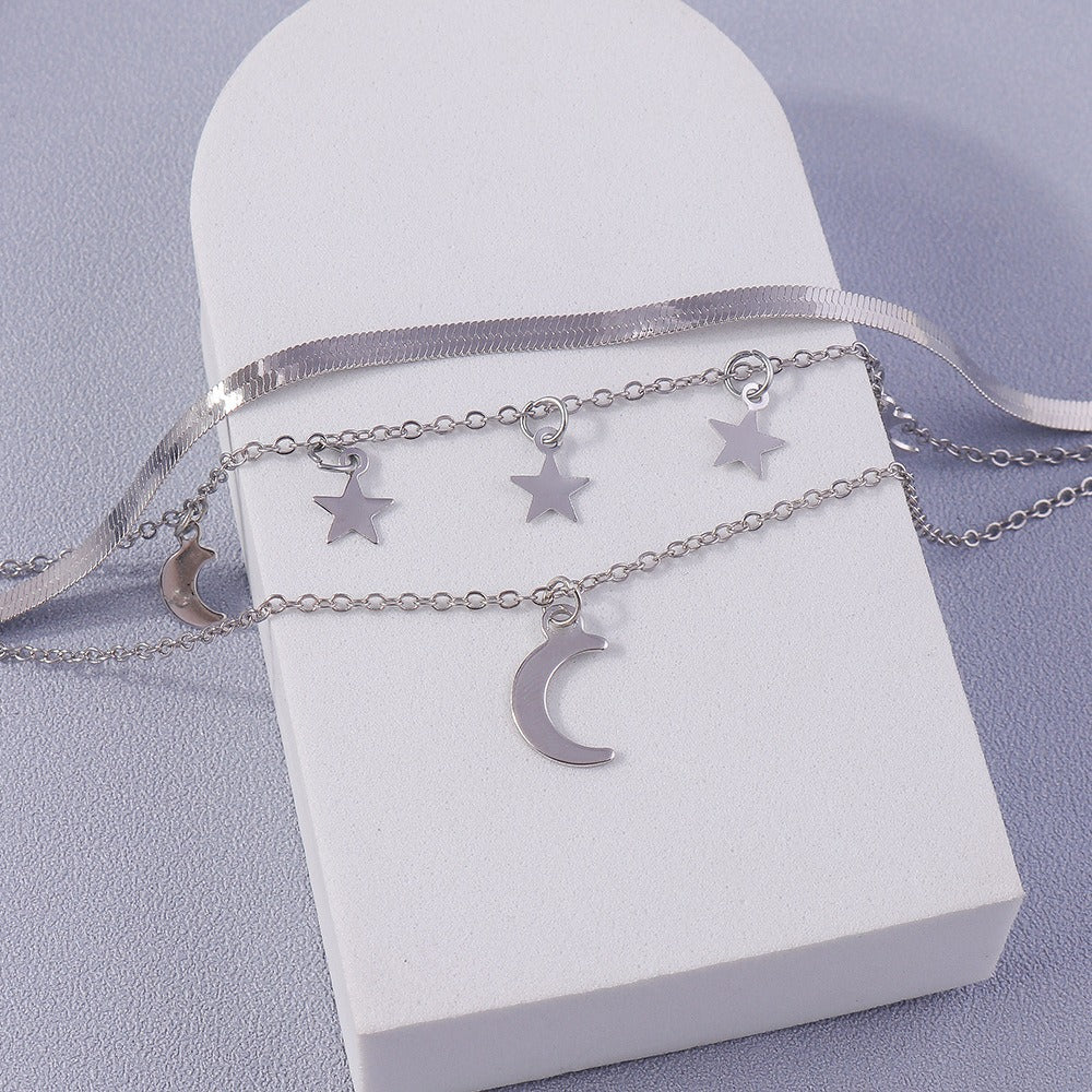 Moon Star Multilayer Feet Chain