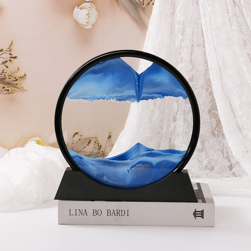 3D quicksand painting decompression art hourglass ornament