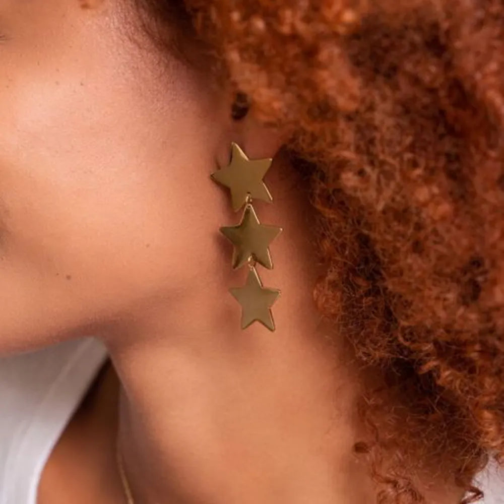 Gold Star Stud Earrings – Celestial Jewellery Gift for Her