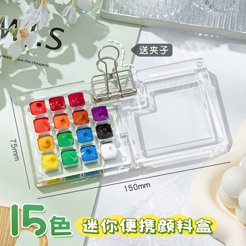 Mini Watercolor Paint Set with Small Drawing Book for Kids and Primary School Students, Portable Sketchbook and Art Kit