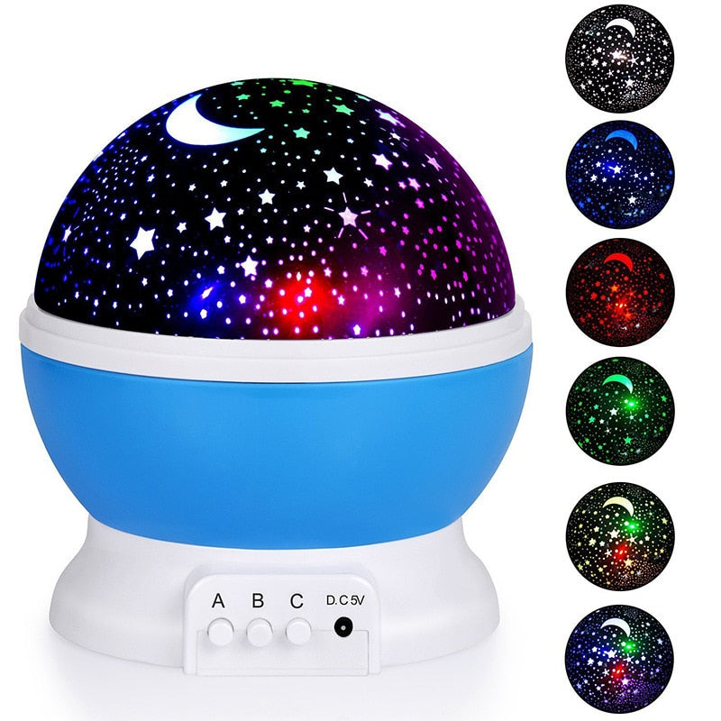 LED Star & Moon Night-Light Projector