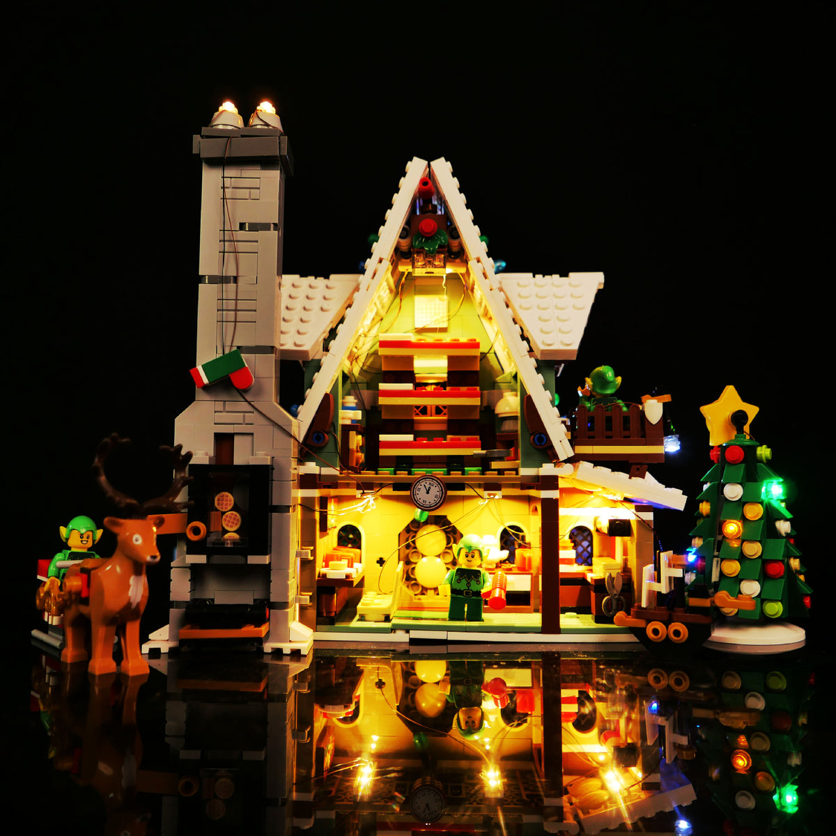 Suitable for LEGO 10275 Christmas Series Elf Magic House LED Remote Control Light
