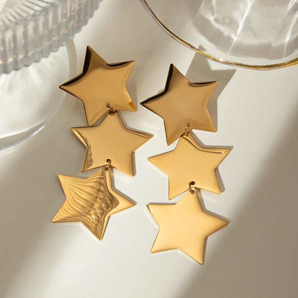 Gold Star Stud Earrings – Celestial Jewellery Gift for Her