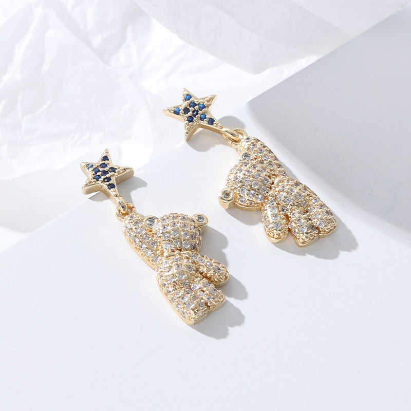 Star & Bear Zirconia Earrings
