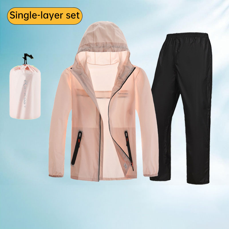 Unisex Ultralight Rain Suit - Lightweight Waterproof Jacket & Pants Set, Summer Outdoor Rainwear for Fishing & Cycling