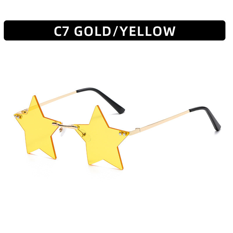 Frameless Star Sunglasses — Punk Style