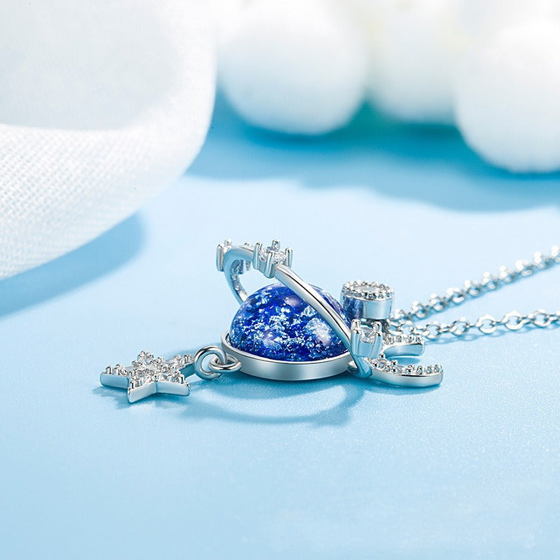 fantasy-universe-planet-necklace-with-small-design-sense-star-moon-set-zirconia-lock-bone-chain-necklace