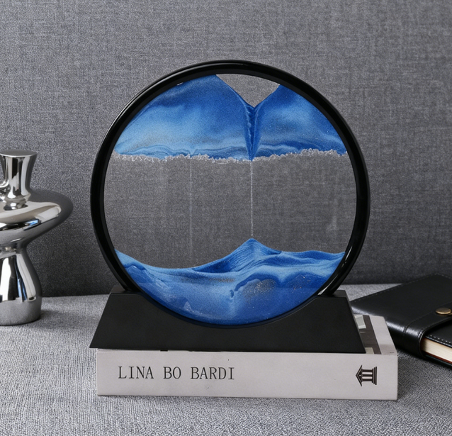 3D quicksand painting decompression art hourglass ornament