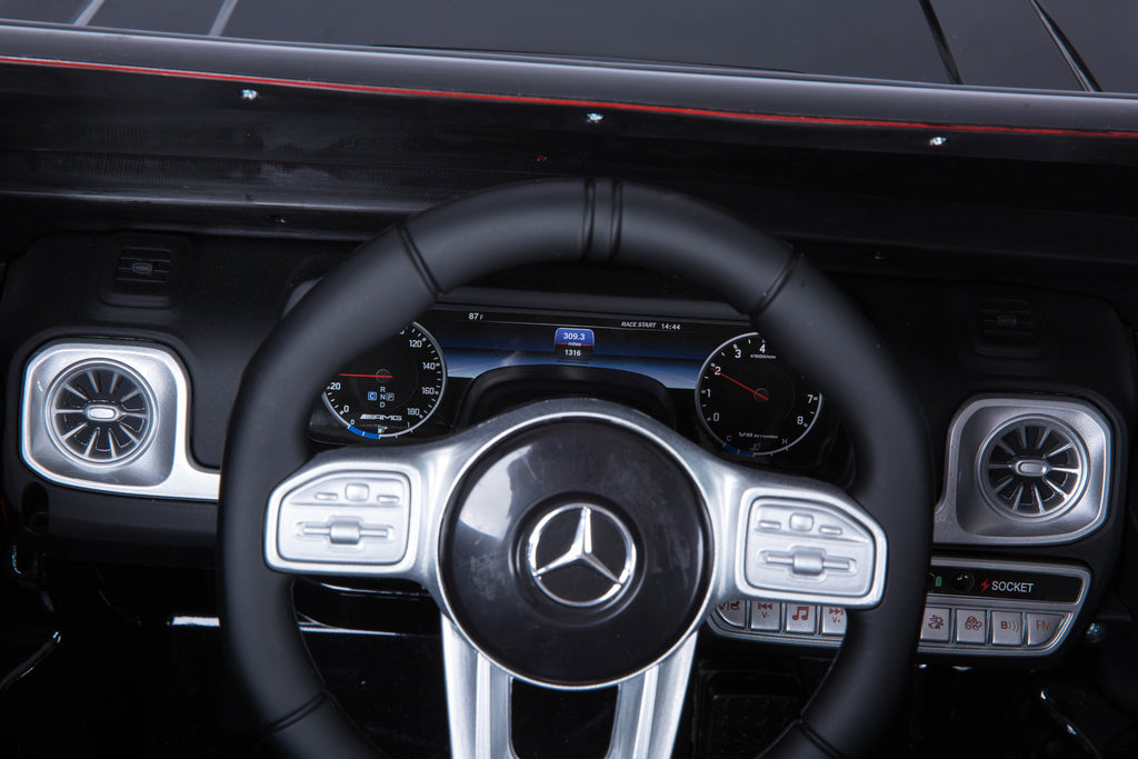mercedes-benz-g63-childrens-electric-vehicle-with-remote-control-12v-music-horn-spring-suspension-safety-lock-and-license