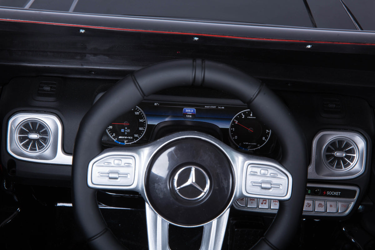mercedes-benz-g63-childrens-electric-vehicle-with-remote-control-12v-music-horn-spring-suspension-safety-lock-and-license