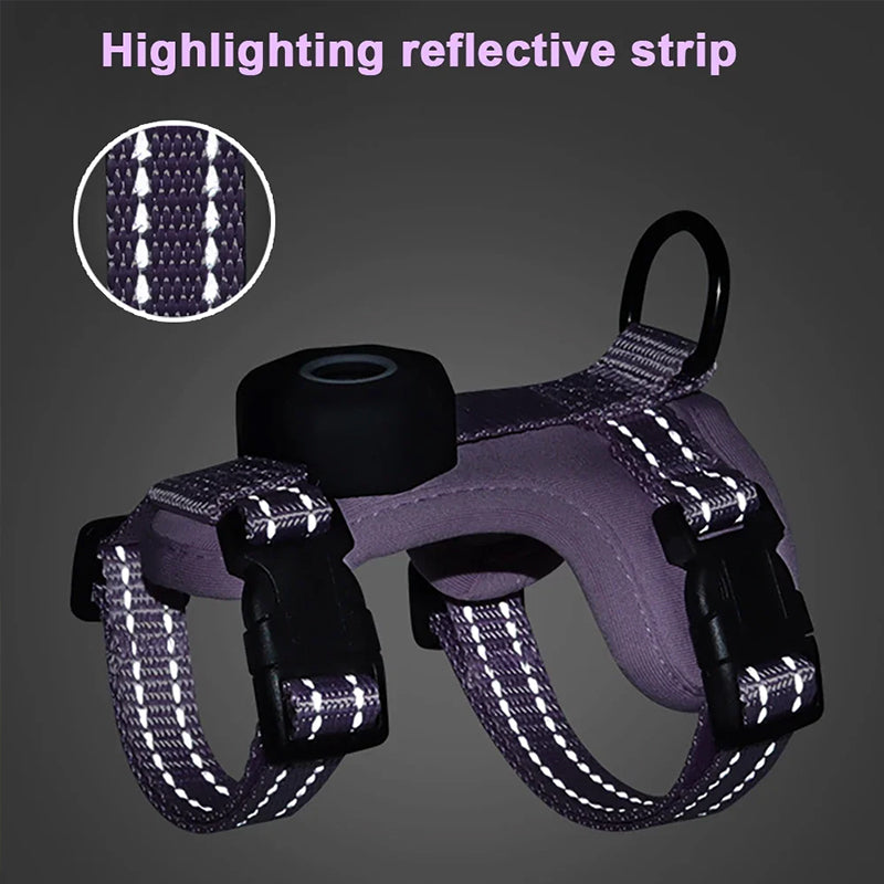 reflective-escape-proof-cat-harness-adjustable-vest-with-built-in-airtag-holder-for-outdoor-walking