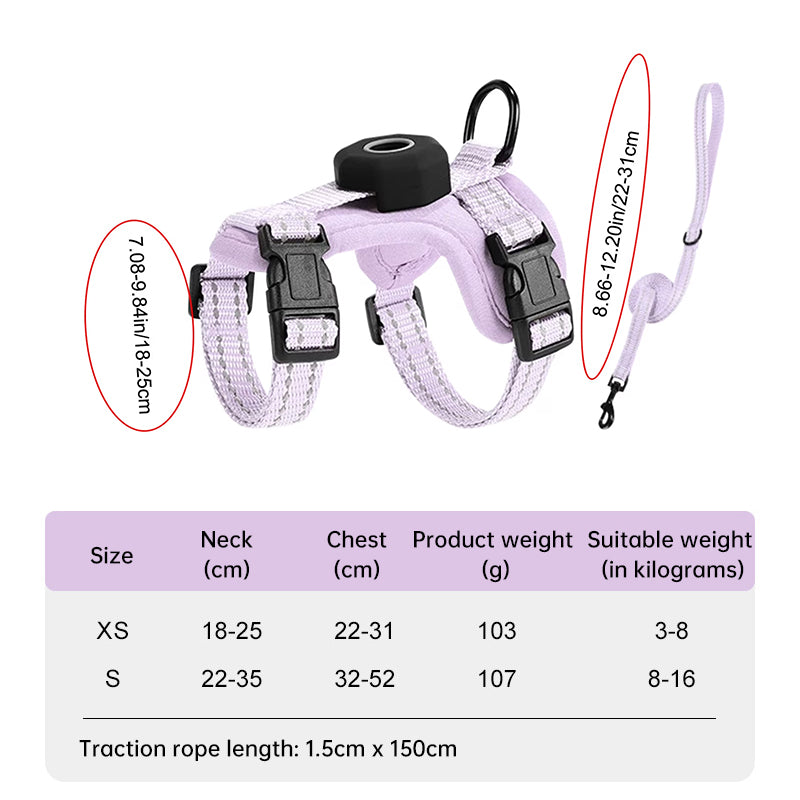reflective-escape-proof-cat-harness-adjustable-vest-with-built-in-airtag-holder-for-outdoor-walking