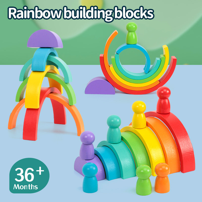 seven-rainbow-building-blocks-small-people-combination-childrens-puzzle-cognition-stacking-music-wooden-christmas-toy-gift