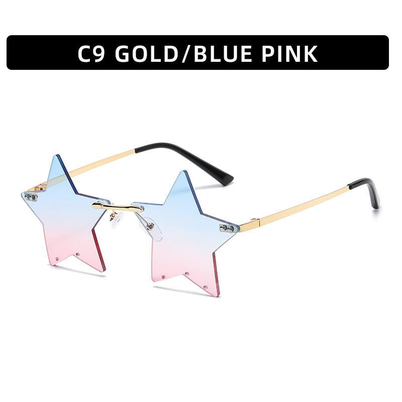 Frameless Star Sunglasses — Punk Style