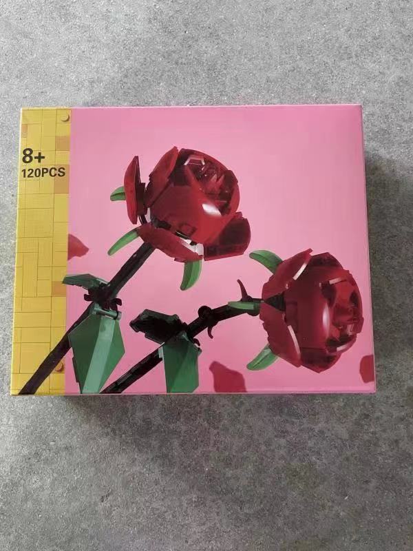 Lego Bouquet Flowers Roses Ornaments Flower Arrangements Children's Building Blocks Girls Assembled Toys Gifts