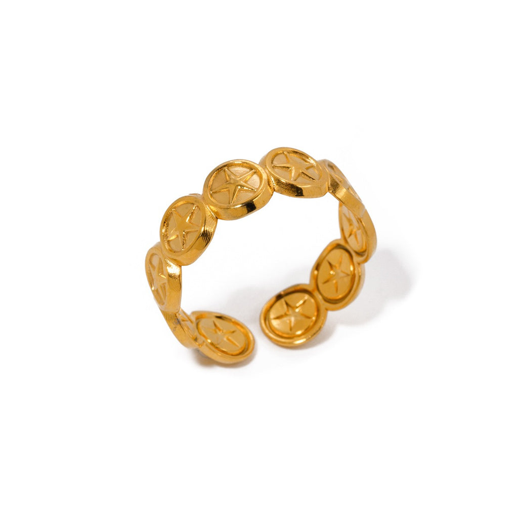 Star Open Ring — Stainless Steel