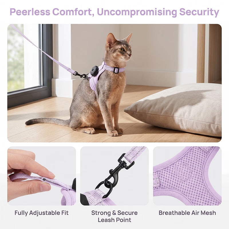 reflective-escape-proof-cat-harness-adjustable-vest-with-built-in-airtag-holder-for-outdoor-walking