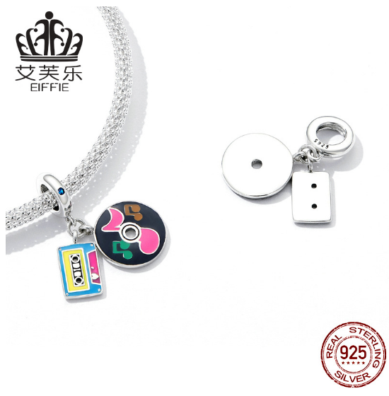avele-sterling-silver-s925-tape-record-pendant-bracelet-color-drop-oil-hit-color-fun-music-pendant-accessories