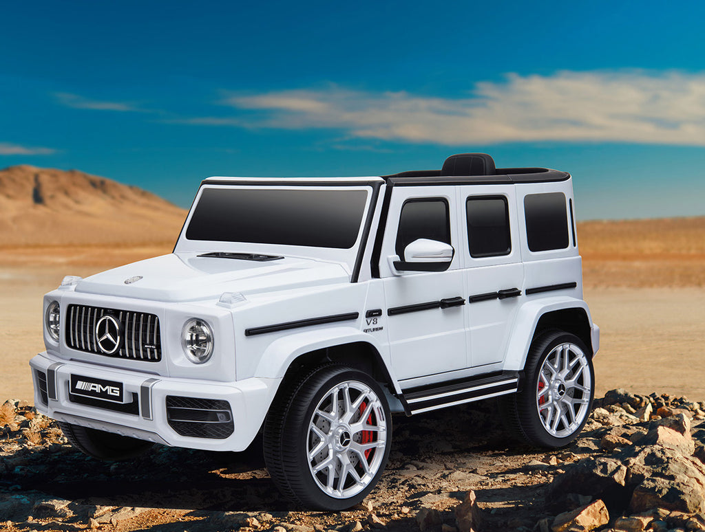 mercedes-benz-g63-childrens-electric-vehicle-with-remote-control-12v-music-horn-spring-suspension-safety-lock-and-license
