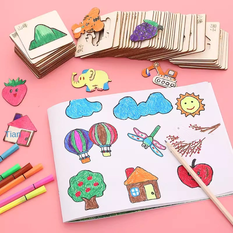 childrens-wooden-drawing-template-set-for-kindergarten-and-primary-school-students-hollow-graffiti-toy-for-boys-and-girls-painting-tool-kit