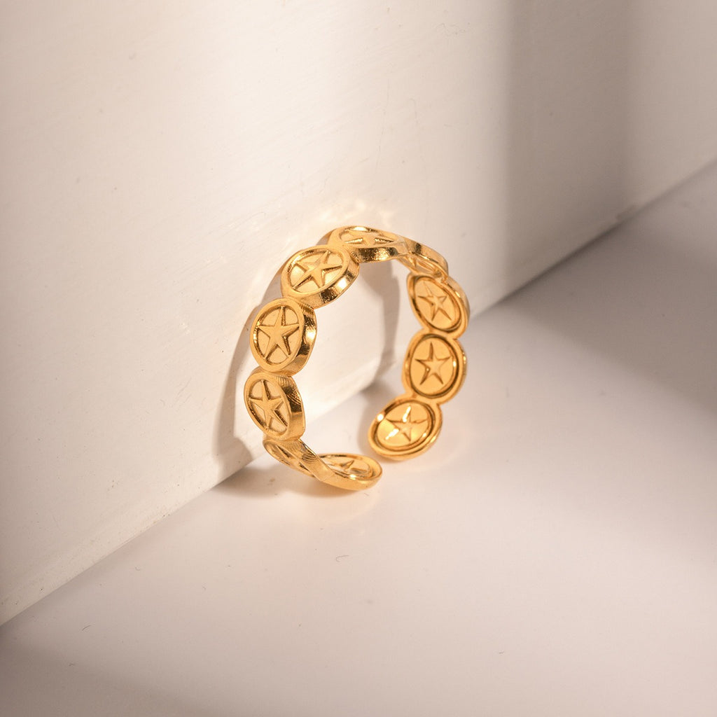 Star Open Ring — Stainless Steel