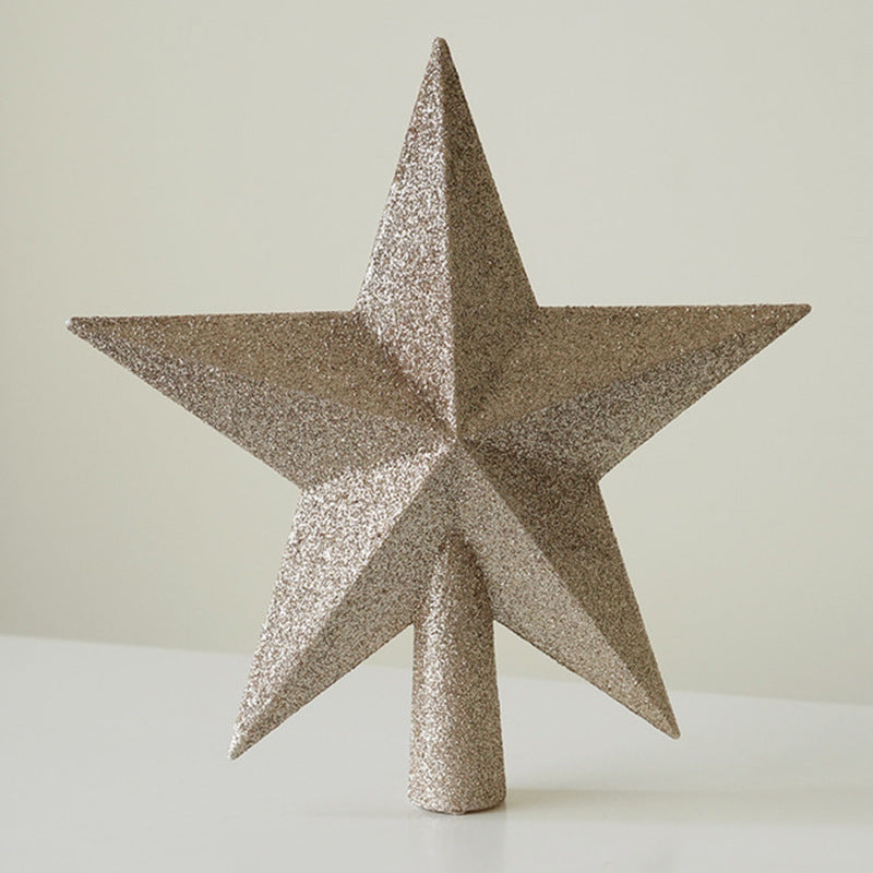 christmas-tree-top-star-decoration-ornament-gold-silver-red-pink-3d-five-pointed-star