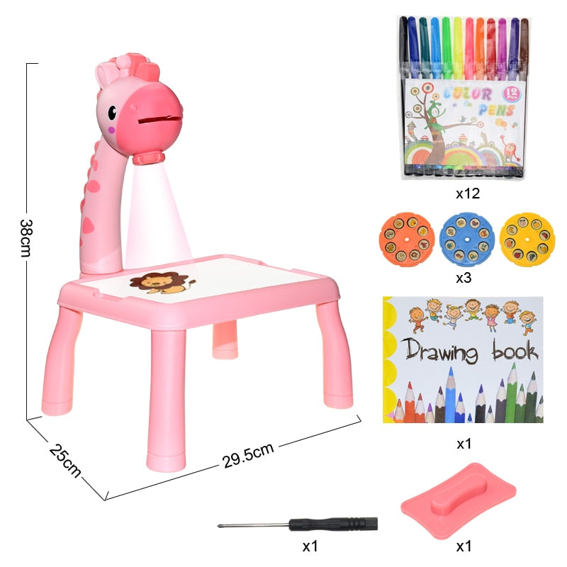 children-led-projector-art-drawing-table-toys-kids-painting-board-desk-arts-crafts-educational-learning-paint-tools-toy-for-girl