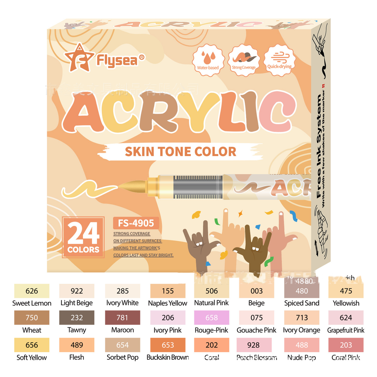liquid-acrylic-marker-pen-soft-tip-skin-tone-amp-pastel-colors-layerable-for-student-art-cartoon-drawing-and-painting