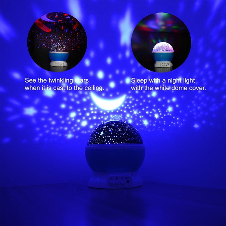 LED Star & Moon Night-Light Projector