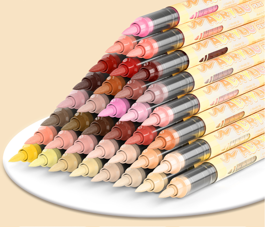 liquid-acrylic-marker-pen-soft-tip-skin-tone-amp-pastel-colors-layerable-for-student-art-cartoon-drawing-and-painting