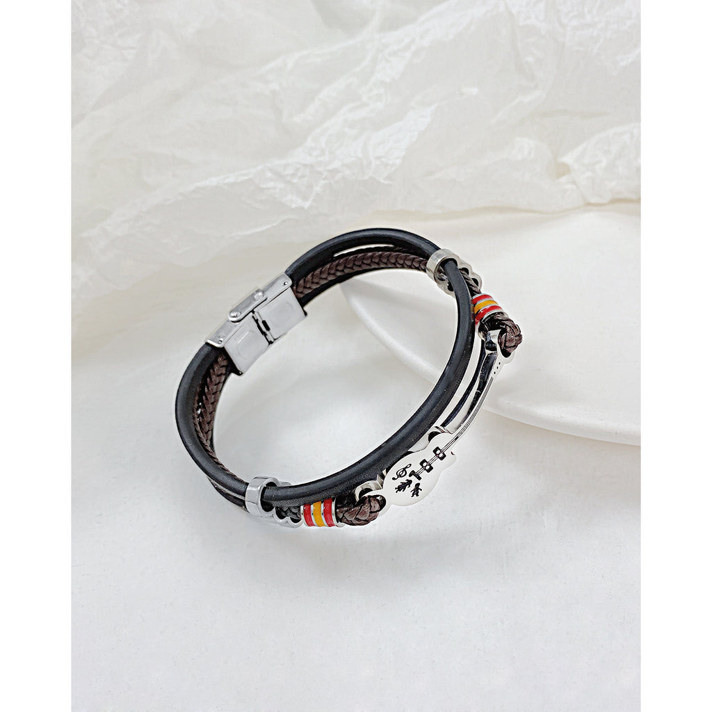 punk-mens-leather-bracelet-mens-guitar-bracelet-multilayer-braided-bracelet-leather-cord