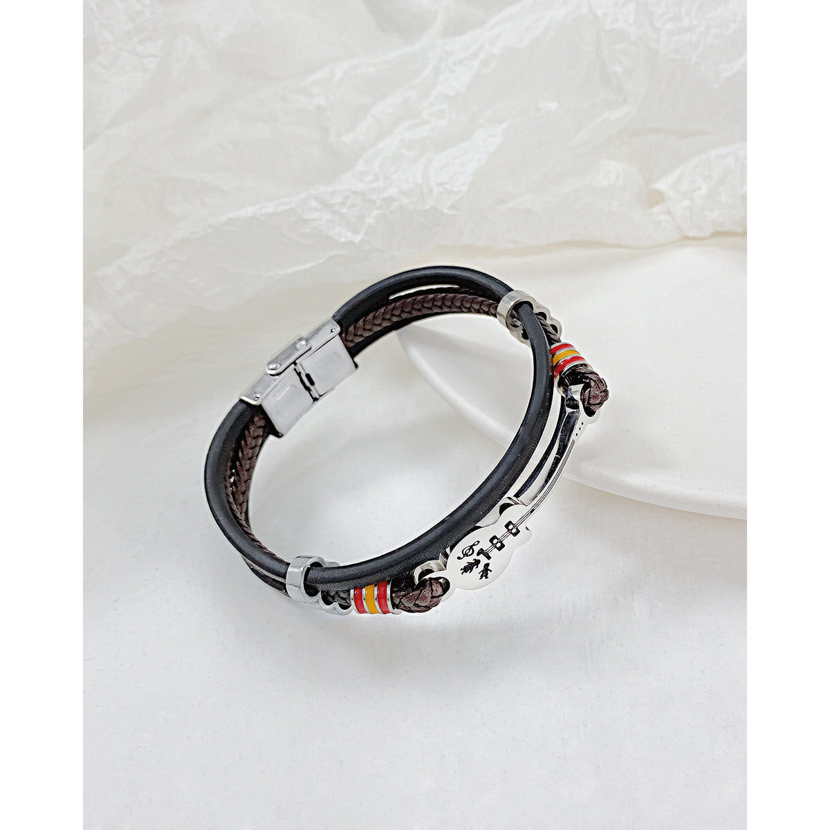 punk-mens-leather-bracelet-mens-guitar-bracelet-multilayer-braided-bracelet-leather-cord