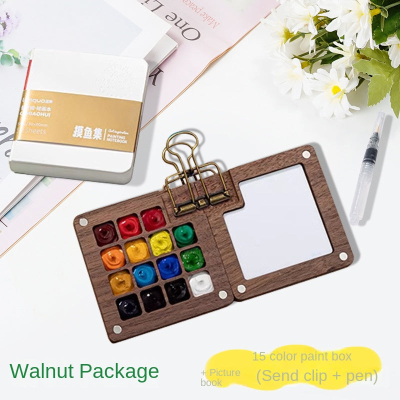 Mini Watercolor Paint Set with Small Drawing Book for Kids and Primary School Students, Portable Sketchbook and Art Kit