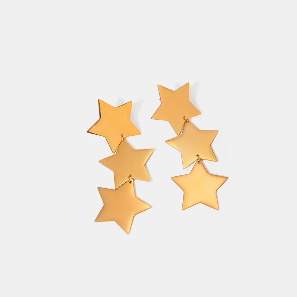 Gold Star Stud Earrings – Celestial Jewellery Gift for Her