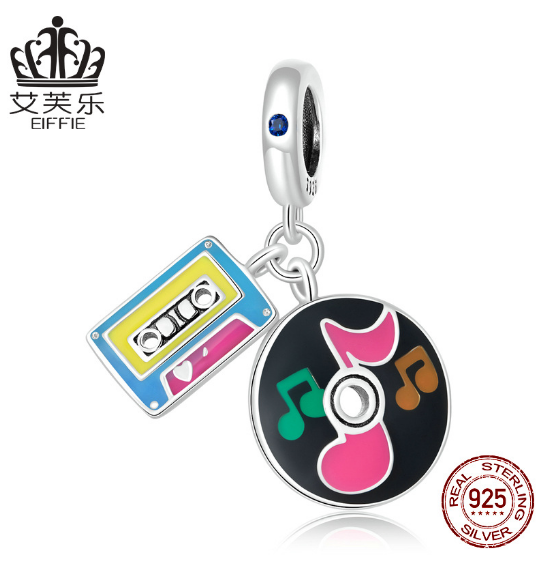 avele-sterling-silver-s925-tape-record-pendant-bracelet-color-drop-oil-hit-color-fun-music-pendant-accessories