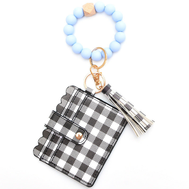 colorful-silicone-bead-bracelet-card-holder-pu-tassel-womens-wallet-keychain-silicone-beaded-bracelet