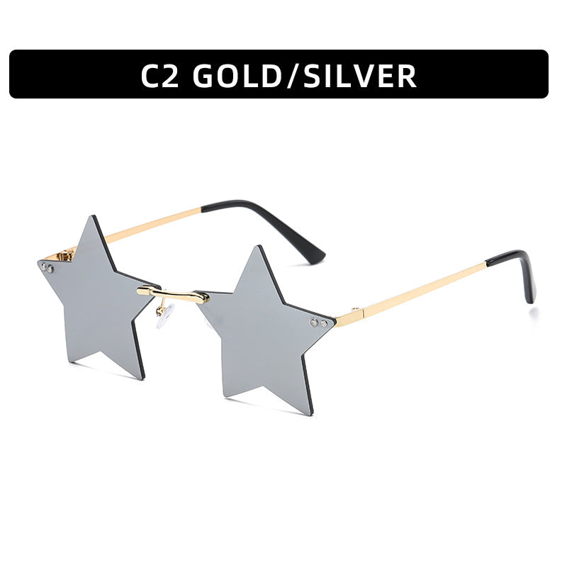 Frameless Star Sunglasses — Punk Style