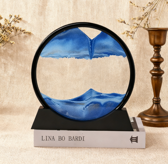 3D quicksand painting decompression art hourglass ornament