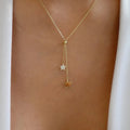 Fashionable and simple adjustable star pendant retro necklace clavicle chain for women