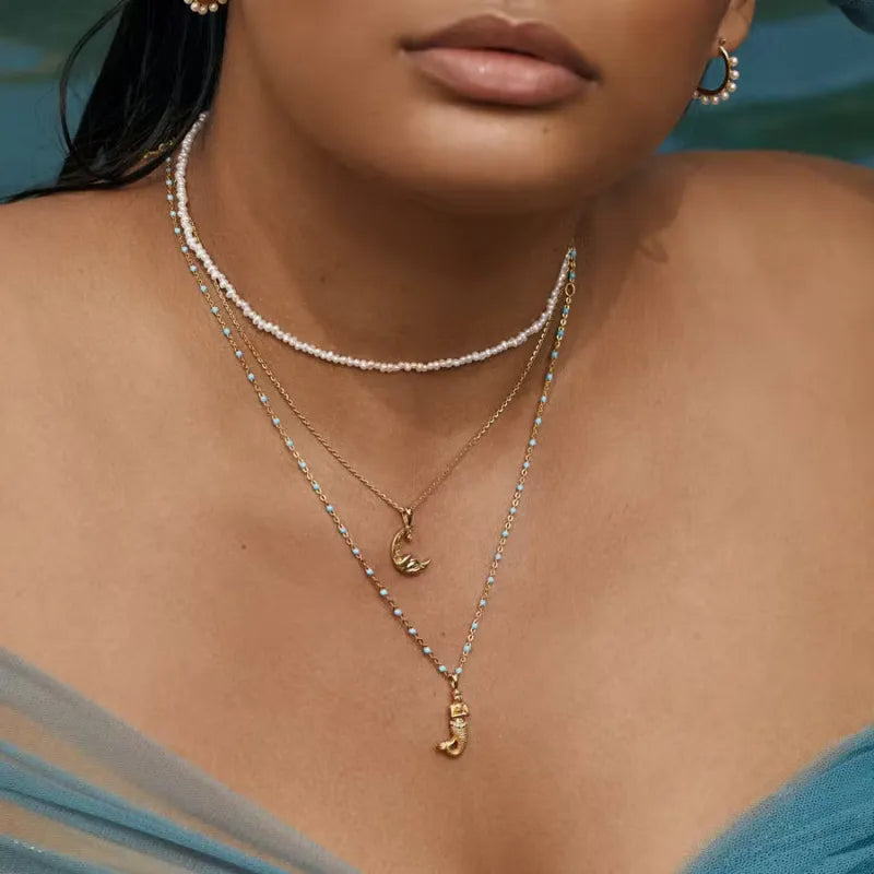 Gold Moon Pendant Necklace – Celestial Jewellery Gift for Her