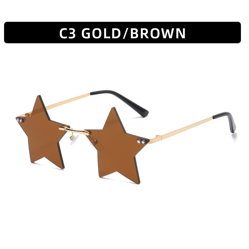 Frameless Star Sunglasses — Punk Style