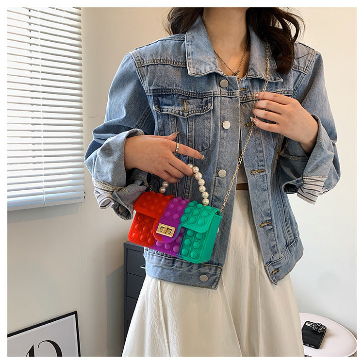 korean-version-press-the-music-pearl-handbag-new-small-fragrance-mini-chain-bag-fashion-silicone-diagonal-bag
