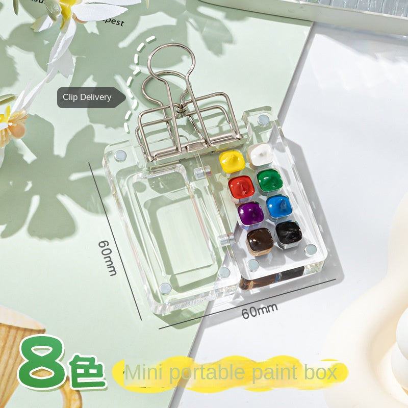 Mini Watercolor Paint Set with Small Drawing Book for Kids and Primary School Students, Portable Sketchbook and Art Kit