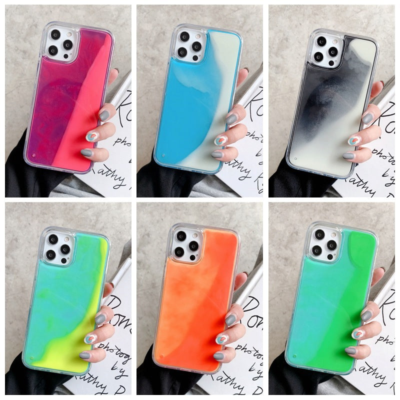 solid-color-liquid-sand-case-for-iphone-17-pro-max-glow-in-the-dark-protective-cover-for-apple-16-15-14-full-coverage-foreign-trade-style