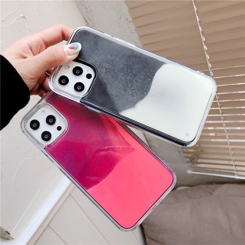 solid-color-liquid-sand-case-for-iphone-17-pro-max-glow-in-the-dark-protective-cover-for-apple-16-15-14-full-coverage-foreign-trade-style