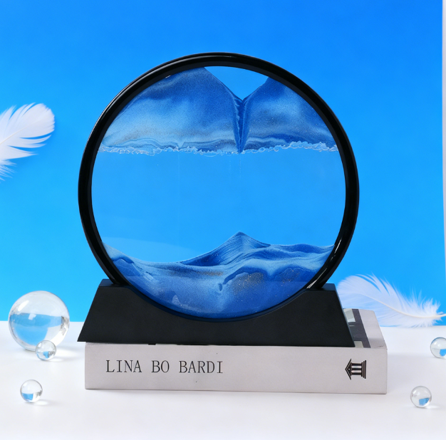 3D quicksand painting decompression art hourglass ornament