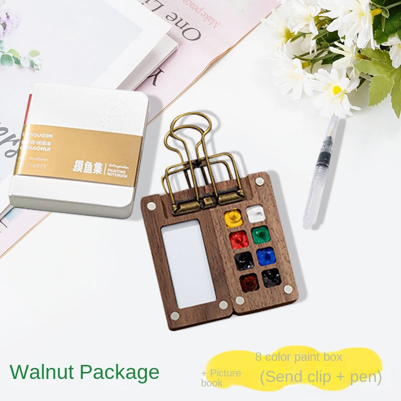 Mini Watercolor Paint Set with Small Drawing Book for Kids and Primary School Students, Portable Sketchbook and Art Kit