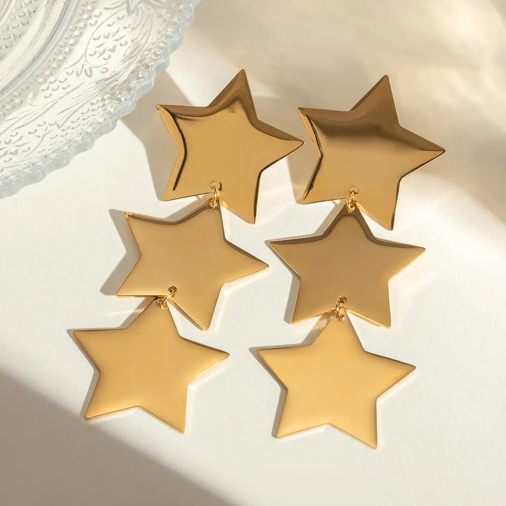 Gold Star Stud Earrings – Celestial Jewellery Gift for Her