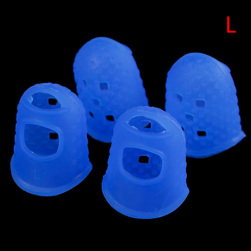 4pcs-set-silicone-finger-guards-guitar-fingertip-protectors-for-ukulele-guitar-s-m-l-transparent-blue-color